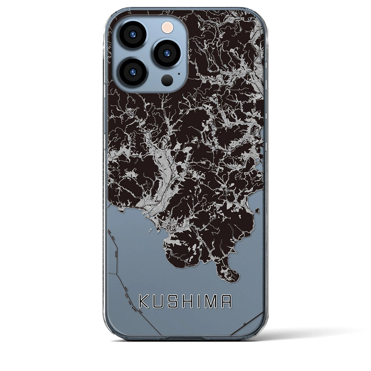 【串間(宮崎県)】地図柄iPhoneケース(クリアタイプ)