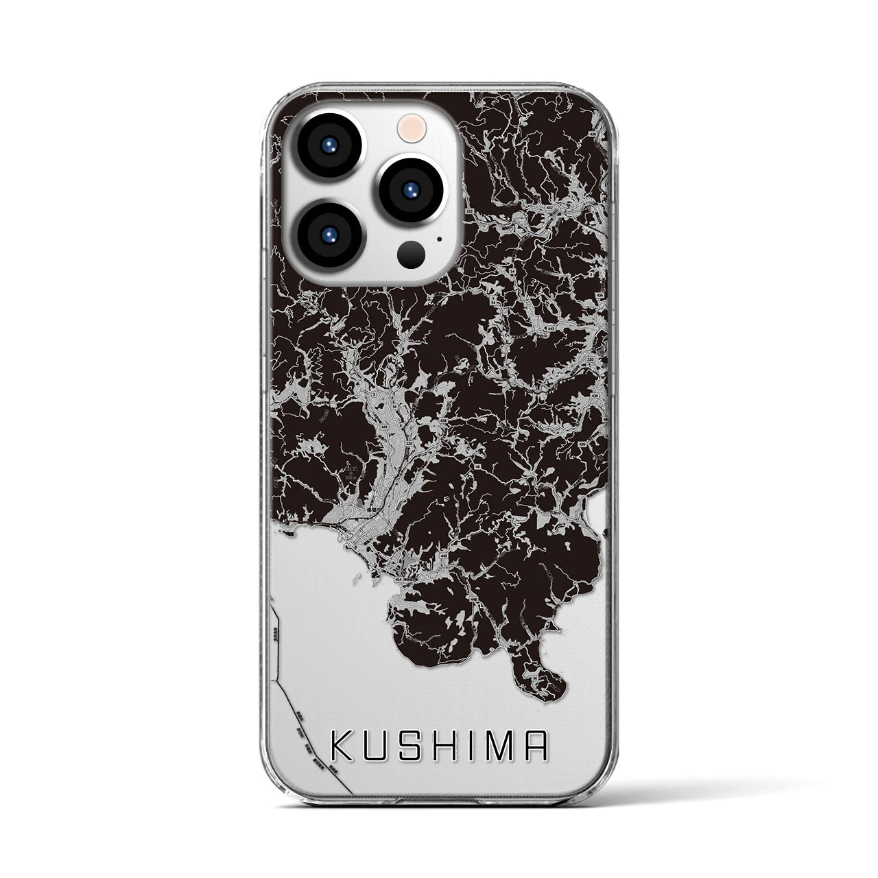 【串間(宮崎県)】地図柄iPhoneケース(クリアタイプ)