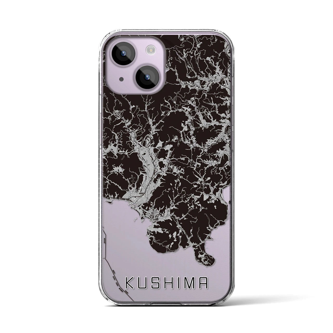 【串間(宮崎県)】地図柄iPhoneケース(クリアタイプ)