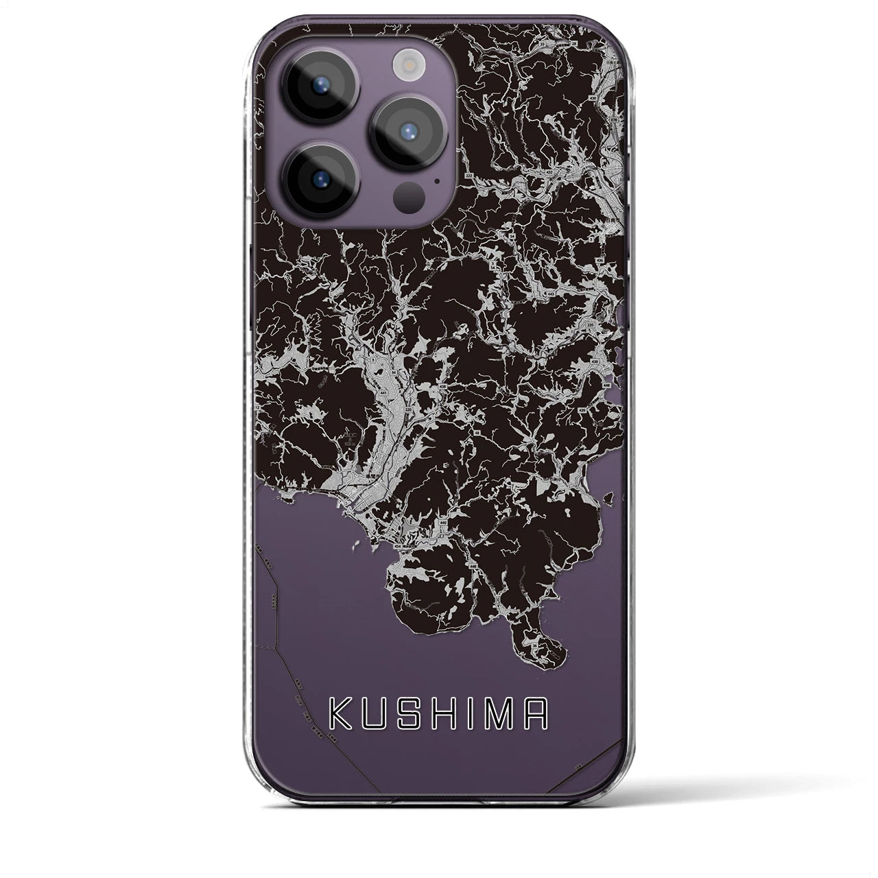 【串間(宮崎県)】地図柄iPhoneケース(クリアタイプ)