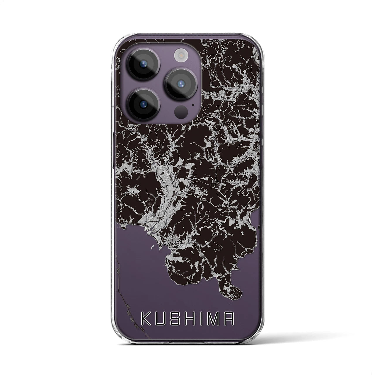 【串間(宮崎県)】地図柄iPhoneケース(クリアタイプ)