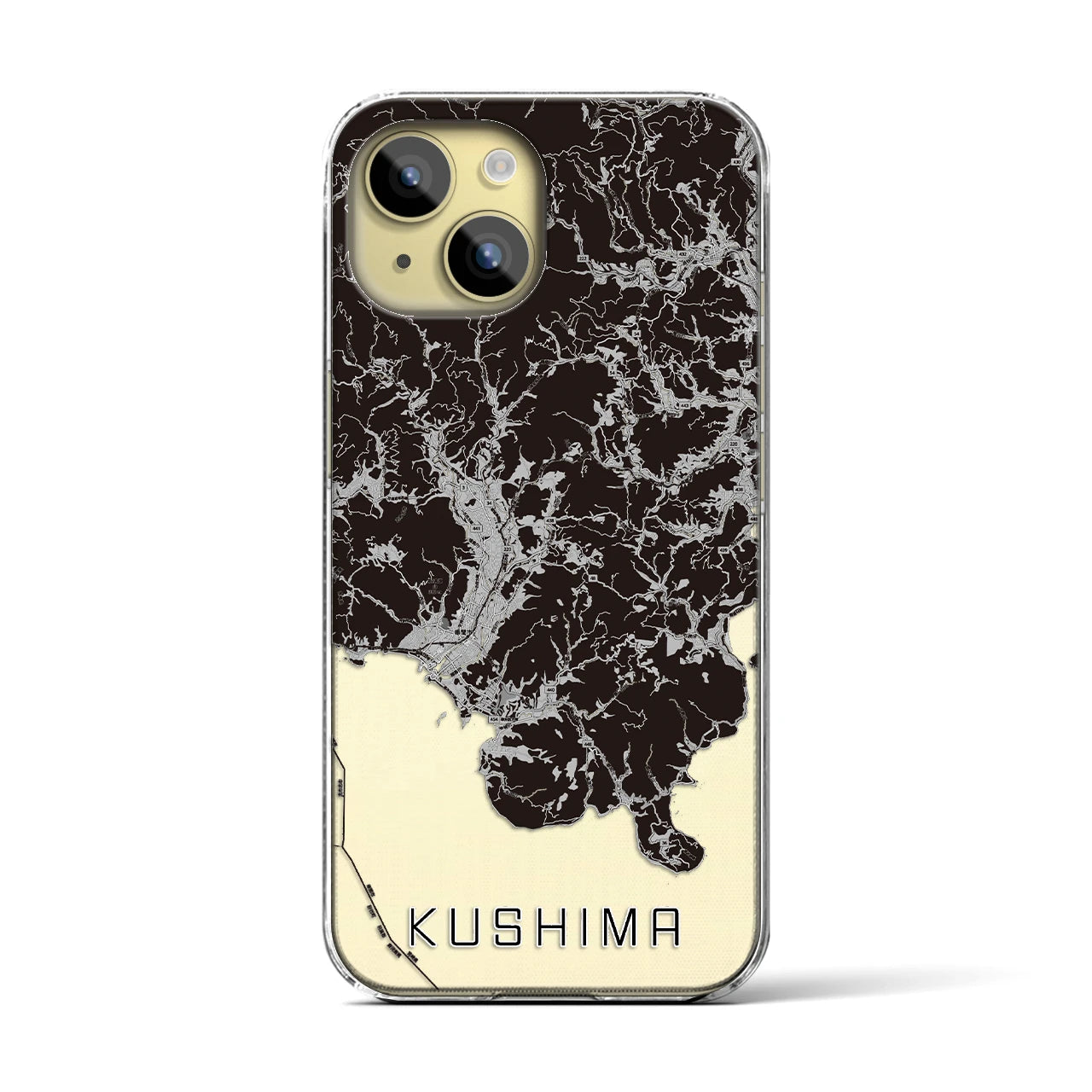 【串間(宮崎県)】地図柄iPhoneケース(クリアタイプ)