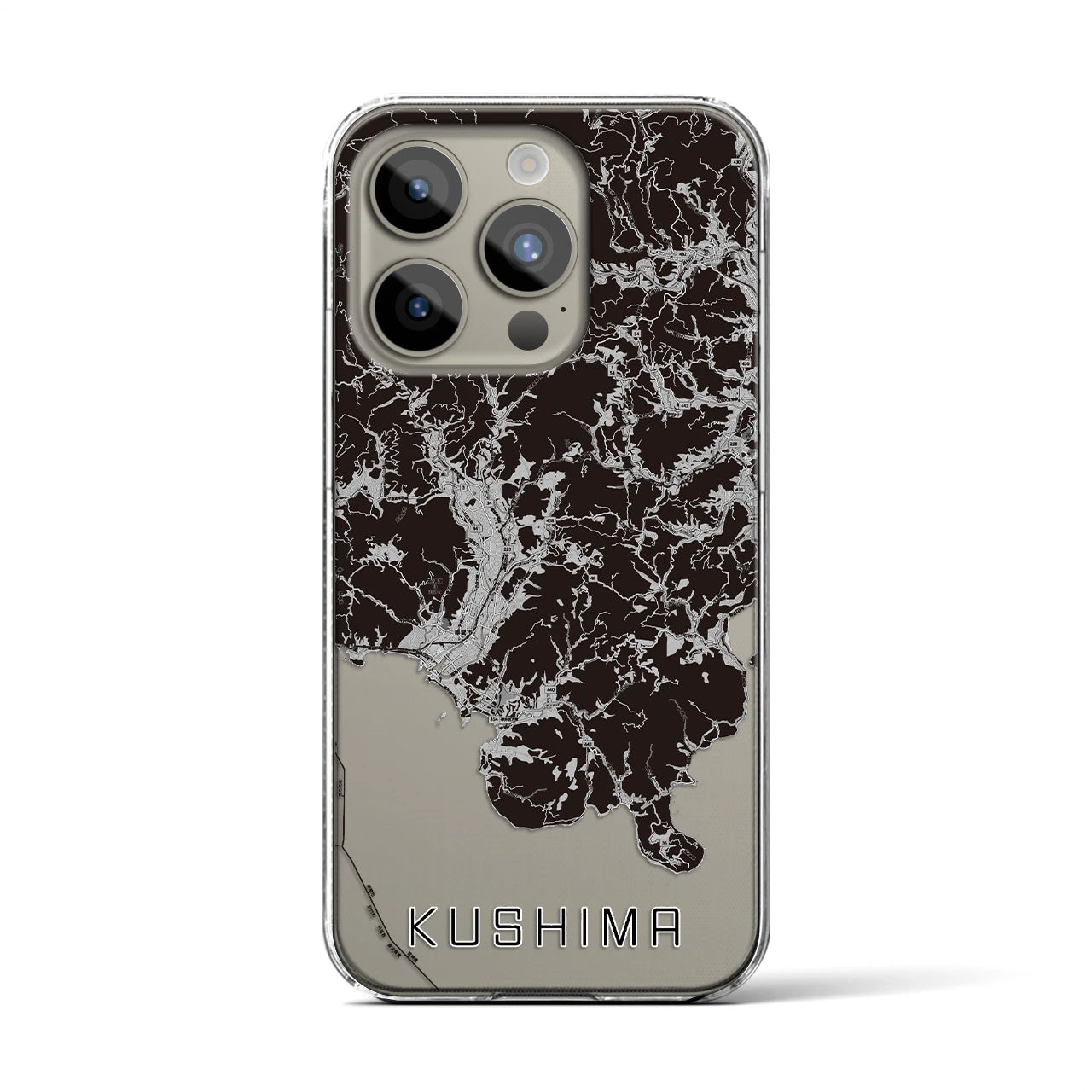 【串間(宮崎県)】地図柄iPhoneケース(クリアタイプ)