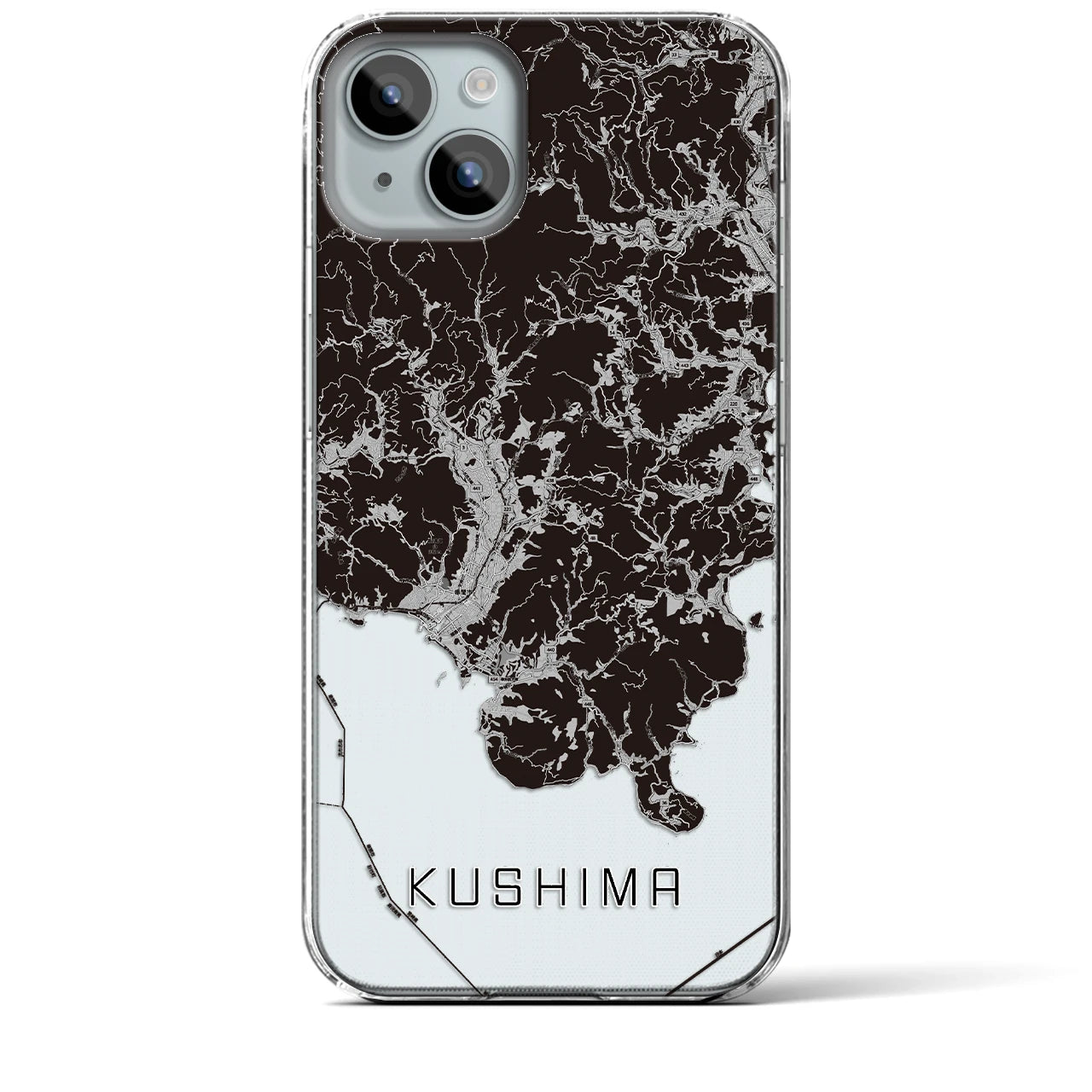 【串間(宮崎県)】地図柄iPhoneケース(クリアタイプ)