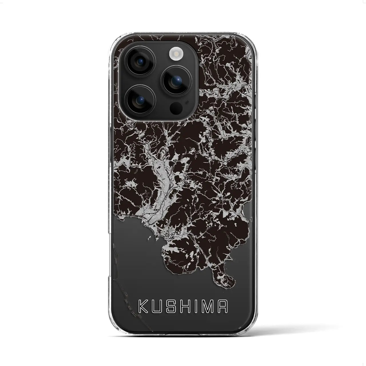 【串間(宮崎県)】地図柄iPhoneケース(クリアタイプ)