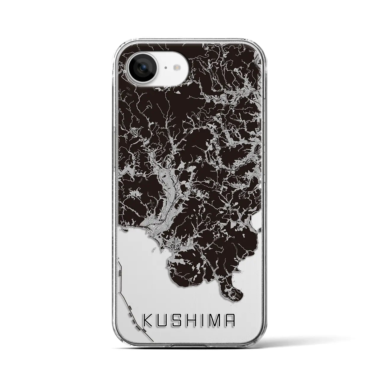 【串間(宮崎県)】地図柄iPhoneケース(クリアタイプ)