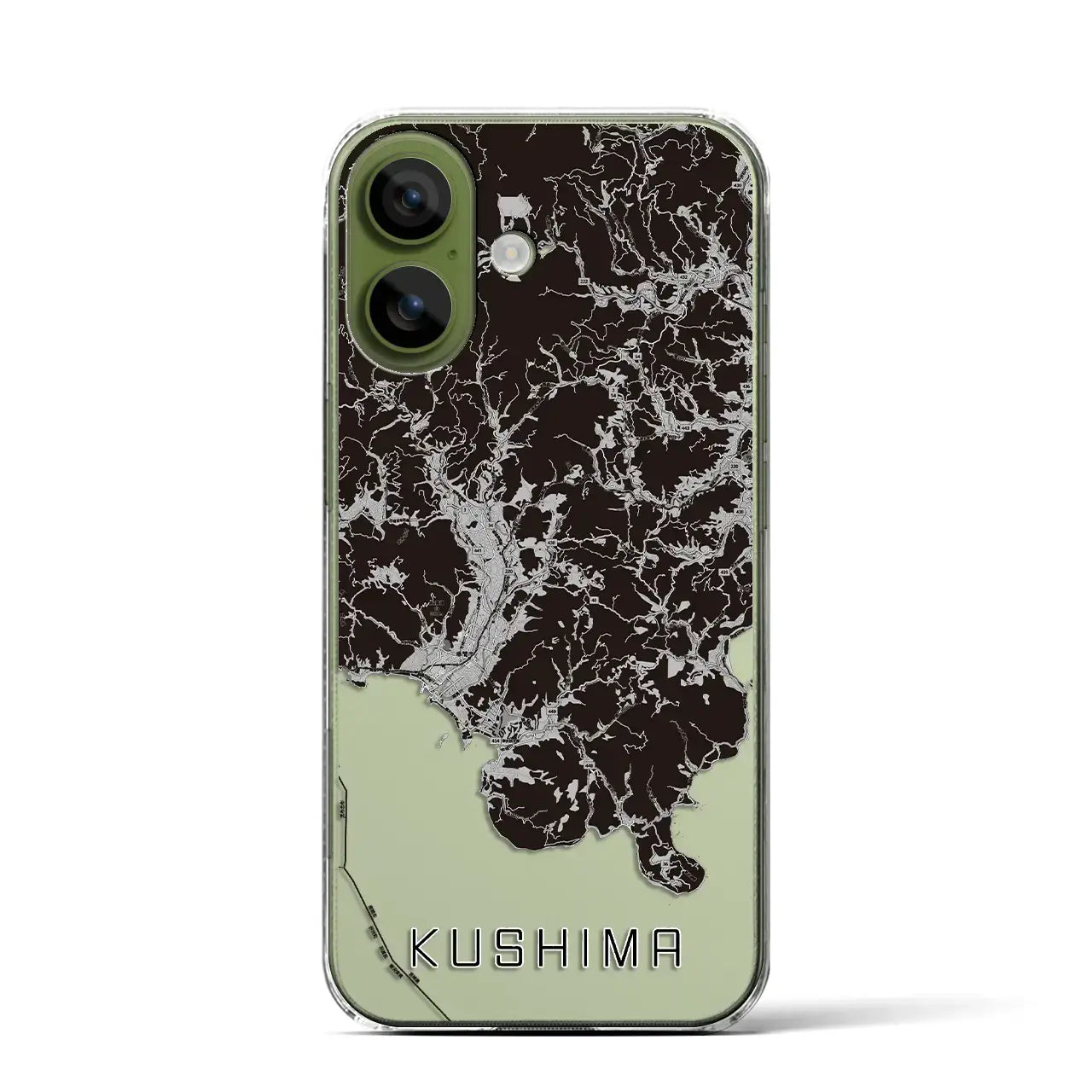 【串間(宮崎県)】地図柄iPhoneケース(クリアタイプ)