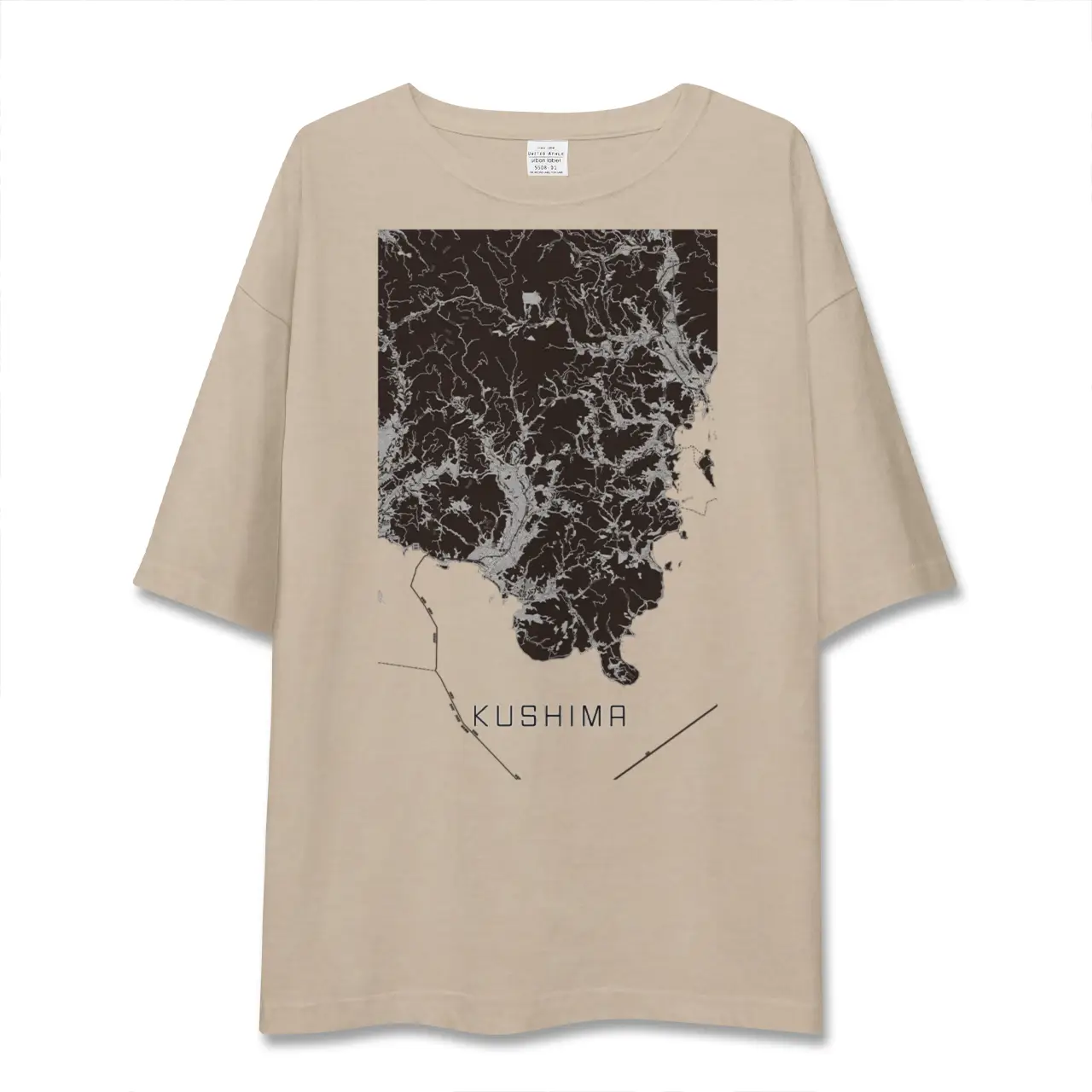【串間(宮崎県)】地図柄ビッグシルエットTシャツ