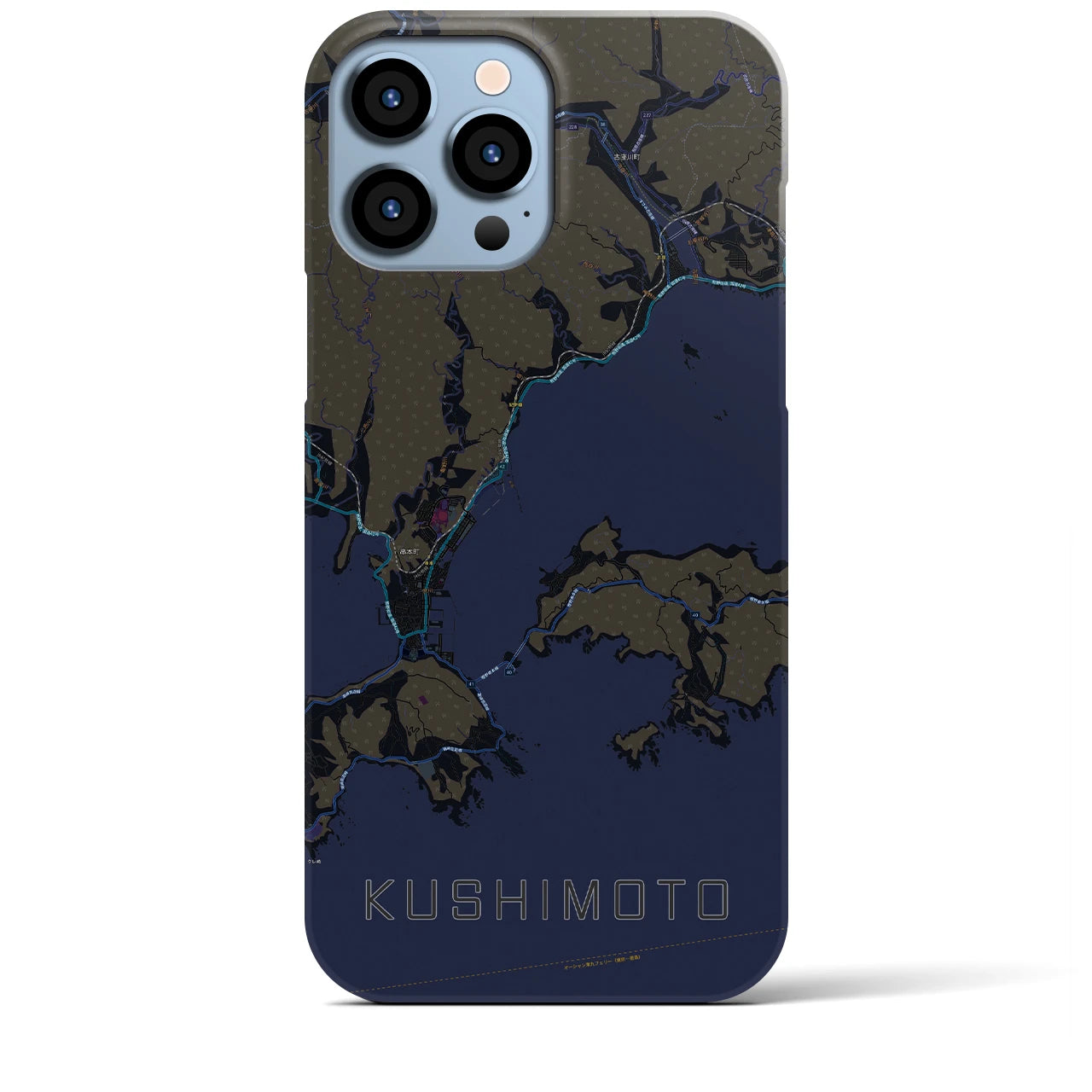 【串本(和歌山県)】地図柄iPhoneケース(バックカバータイプ)