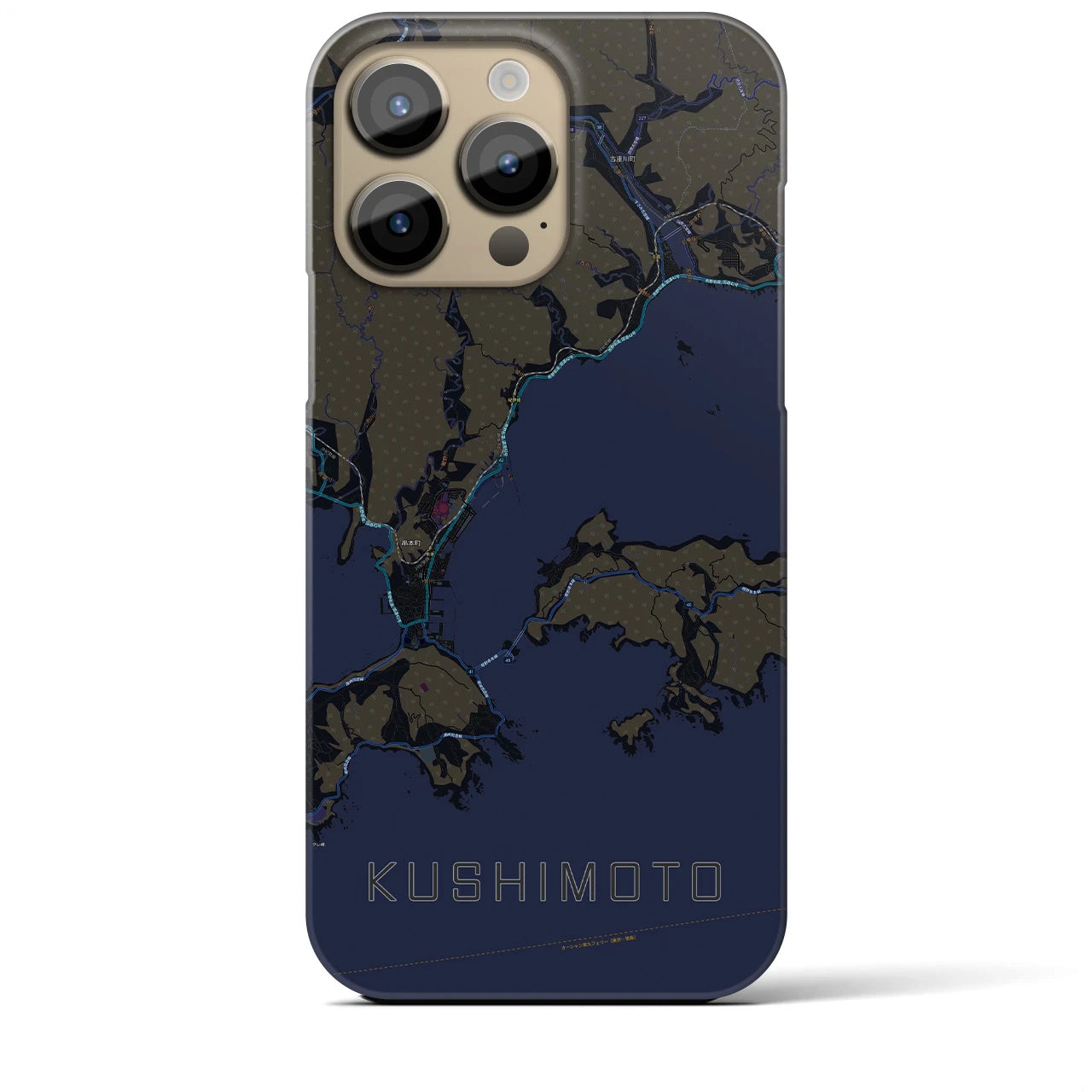 【串本(和歌山県)】地図柄iPhoneケース(バックカバータイプ)