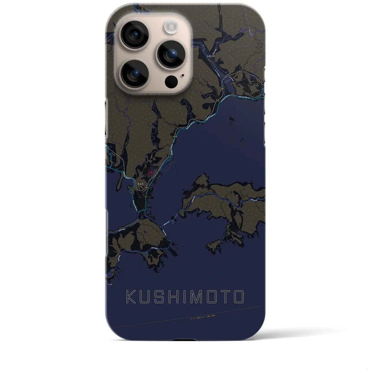 【串本(和歌山県)】地図柄iPhoneケース(バックカバータイプ)