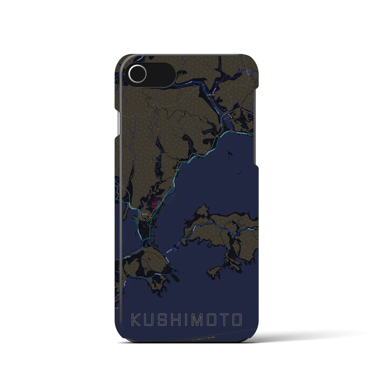 【串本(和歌山県)】地図柄iPhoneケース(バックカバータイプ)