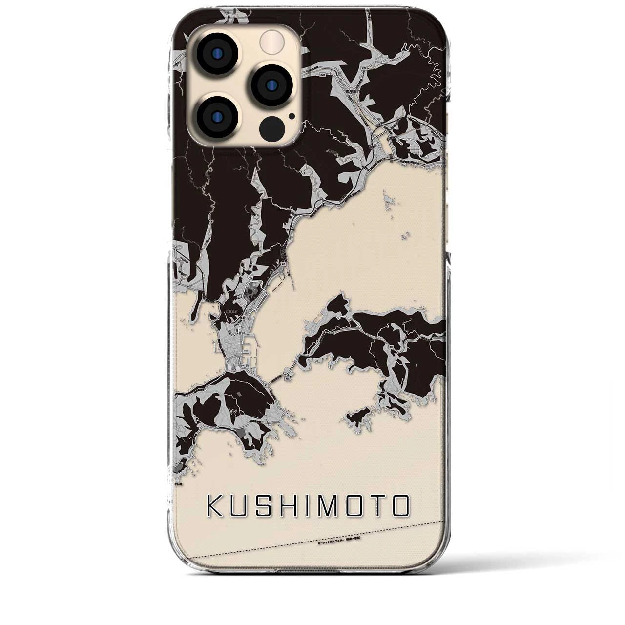 【串本(和歌山県)】地図柄iPhoneケース(クリアタイプ)