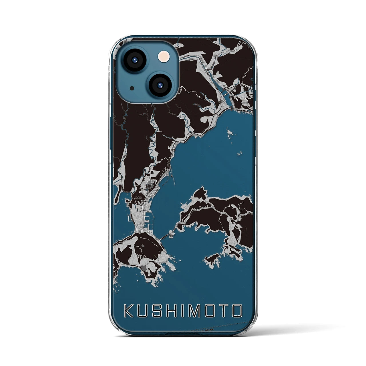 【串本(和歌山県)】地図柄iPhoneケース(クリアタイプ)