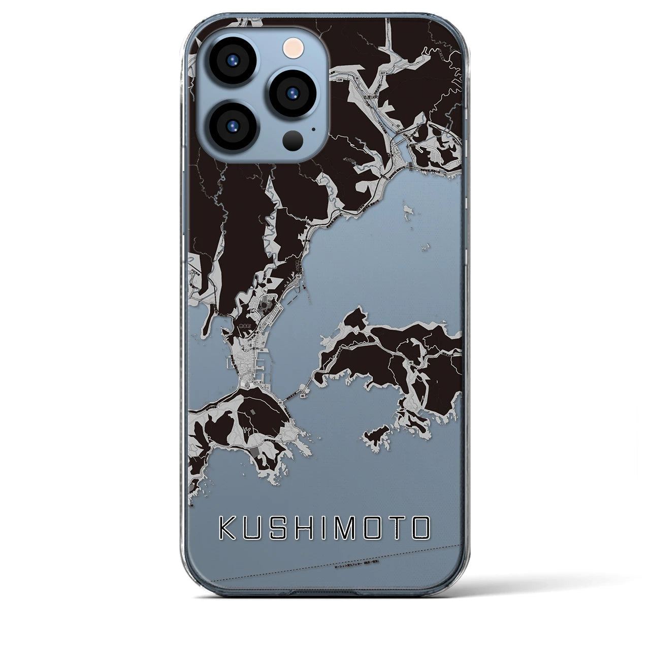 【串本(和歌山県)】地図柄iPhoneケース(クリアタイプ)