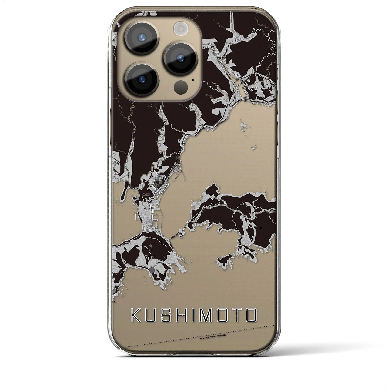 【串本(和歌山県)】地図柄iPhoneケース(クリアタイプ)