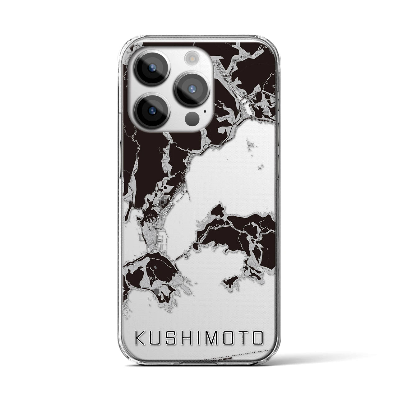 【串本(和歌山県)】地図柄iPhoneケース(クリアタイプ)