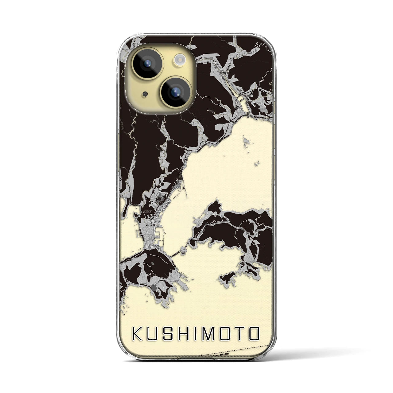 【串本(和歌山県)】地図柄iPhoneケース(クリアタイプ)