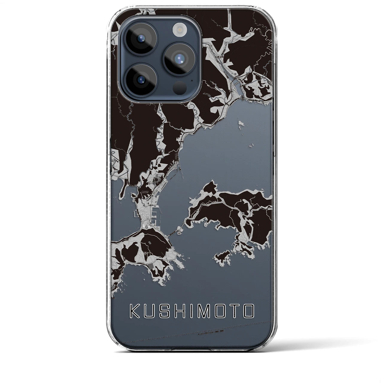 【串本(和歌山県)】地図柄iPhoneケース(クリアタイプ)