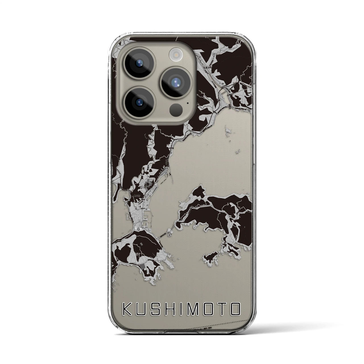 【串本(和歌山県)】地図柄iPhoneケース(クリアタイプ)