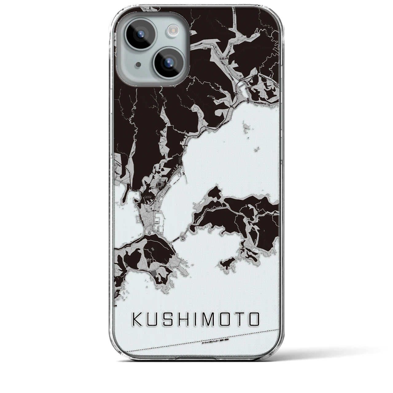 【串本(和歌山県)】地図柄iPhoneケース(クリアタイプ)