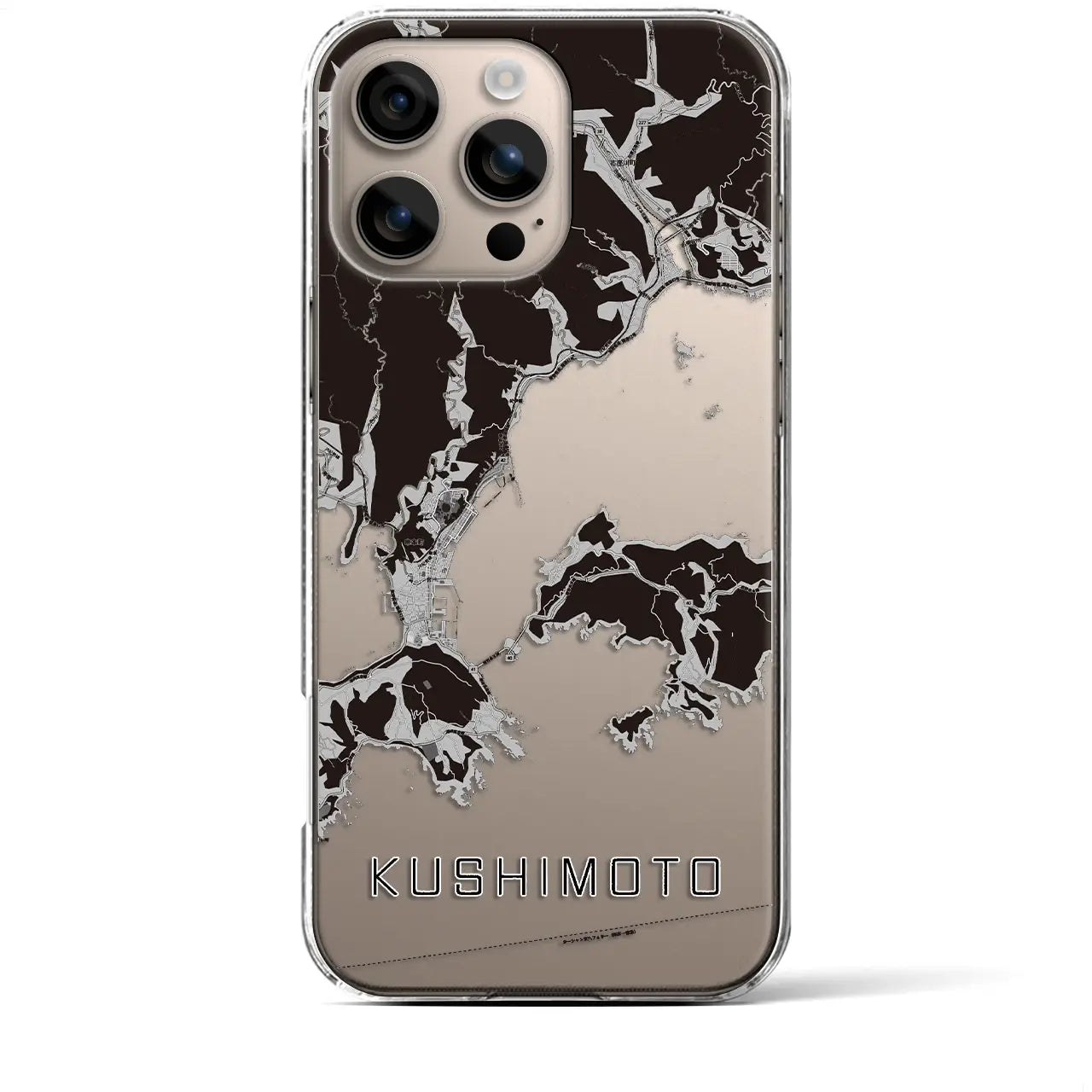 【串本(和歌山県)】地図柄iPhoneケース(クリアタイプ)