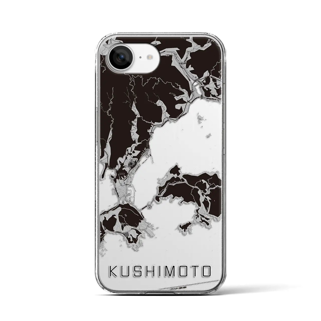 【串本(和歌山県)】地図柄iPhoneケース(クリアタイプ)