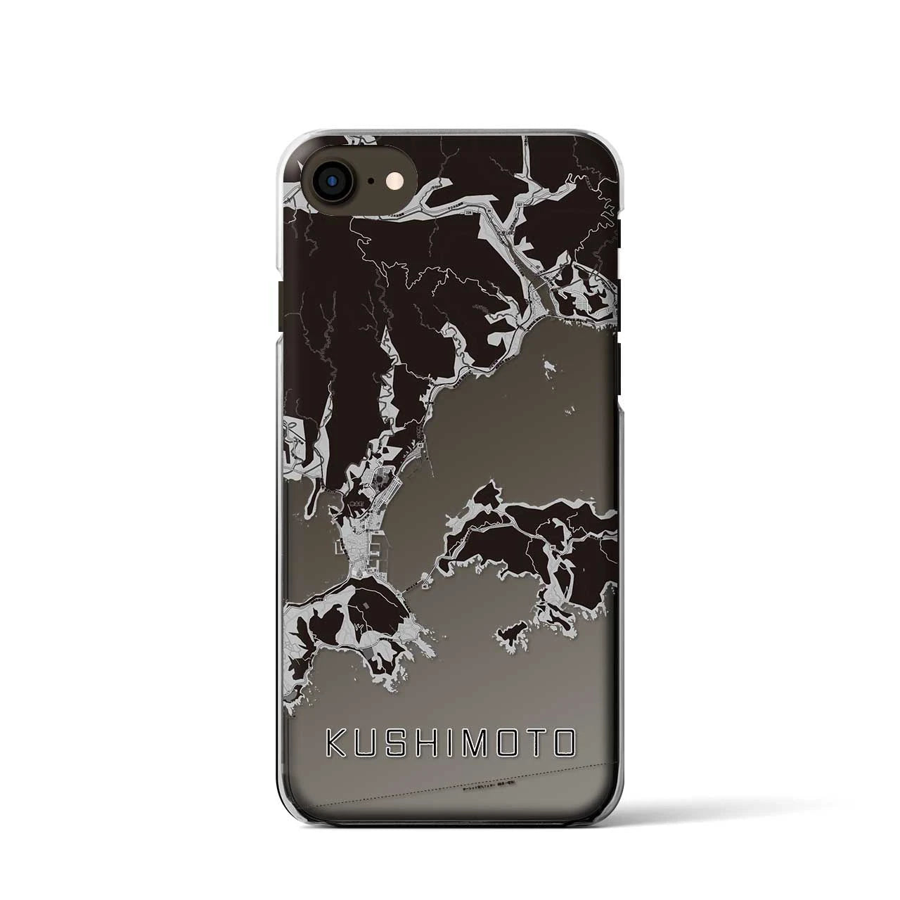 【串本(和歌山県)】地図柄iPhoneケース(クリアタイプ)