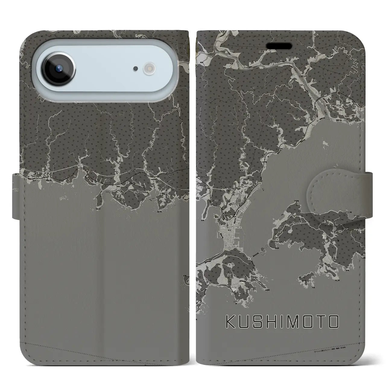 【串本(和歌山県)】地図柄iPhoneケース(手帳タイプ)