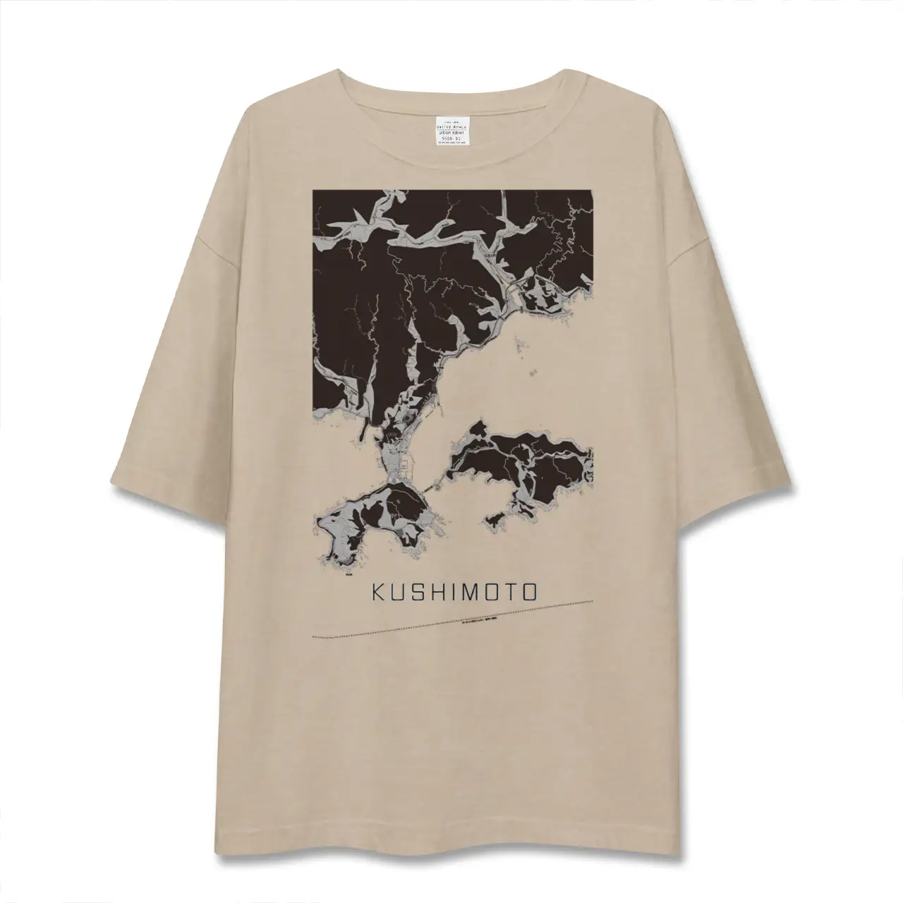 【串本(和歌山県)】地図柄ビッグシルエットTシャツ