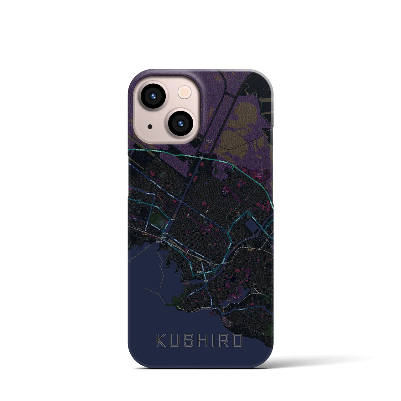【釧路(北海道)】地図柄iPhoneケース(バックカバータイプ)