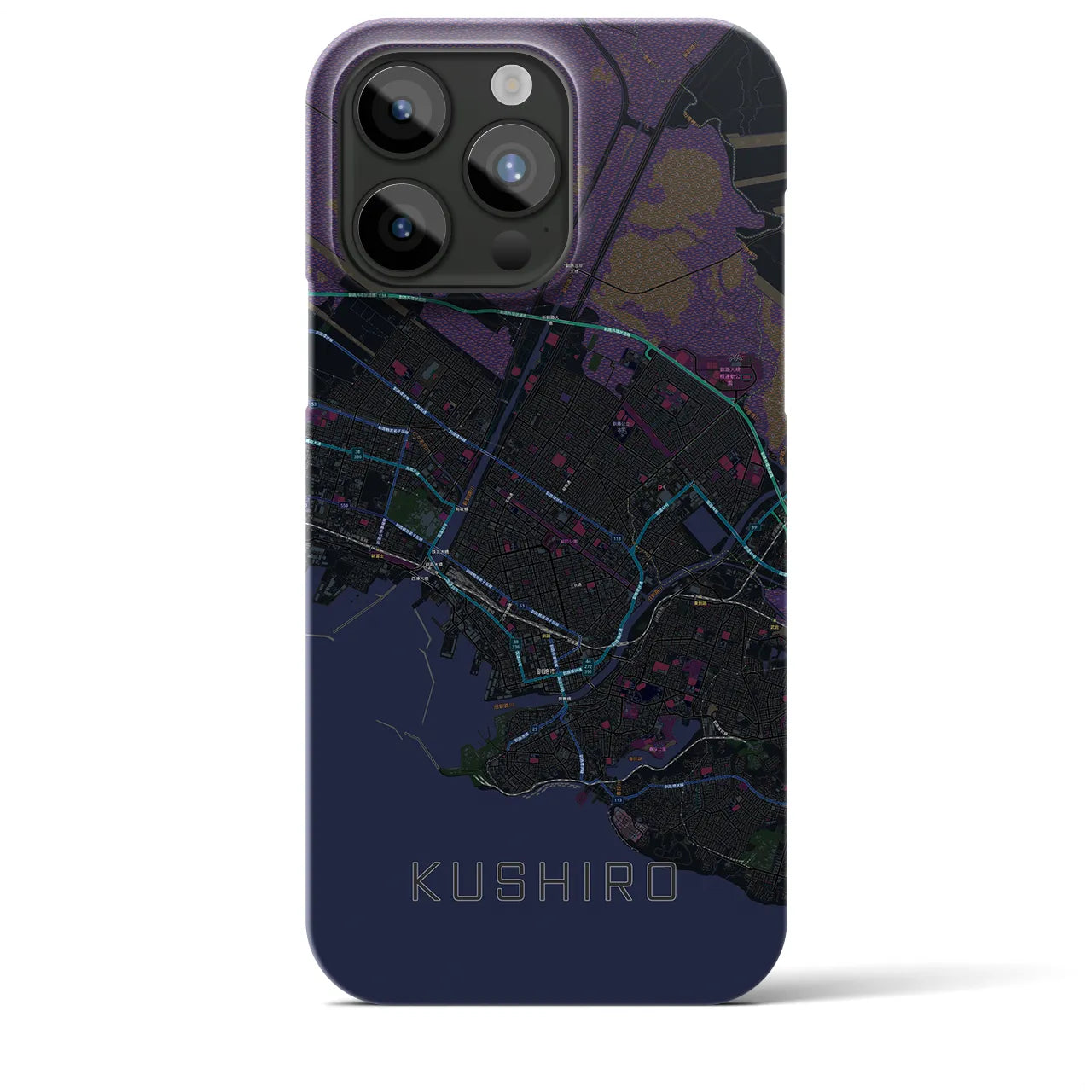 【釧路(北海道)】地図柄iPhoneケース(バックカバータイプ)