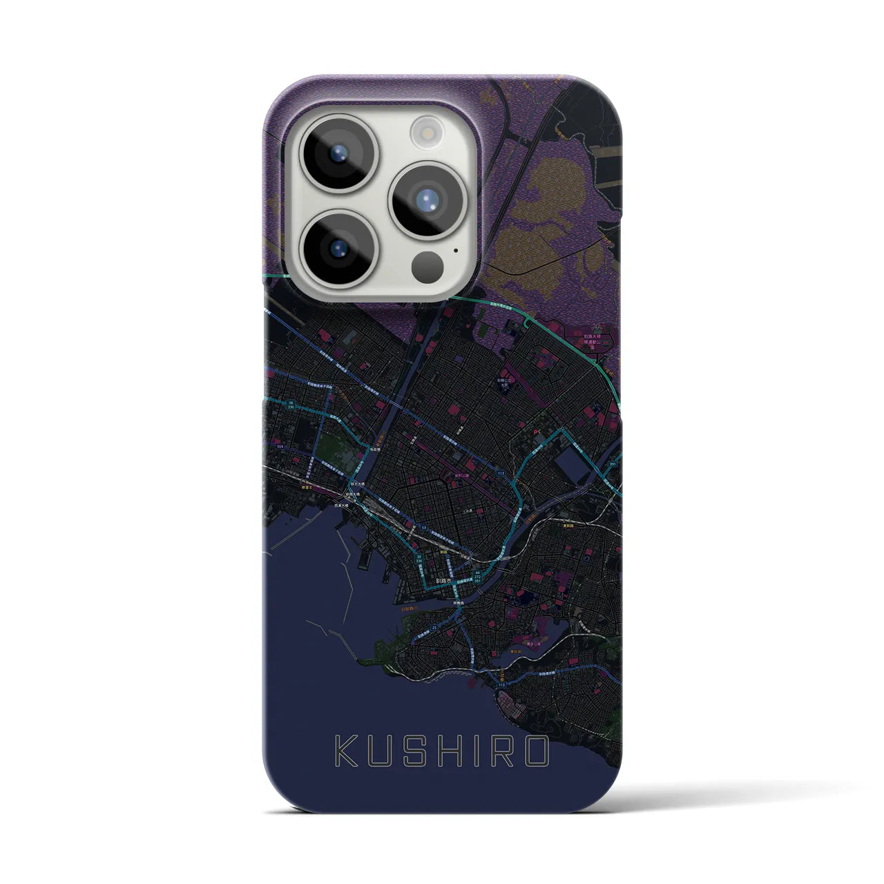 【釧路(北海道)】地図柄iPhoneケース(バックカバータイプ)