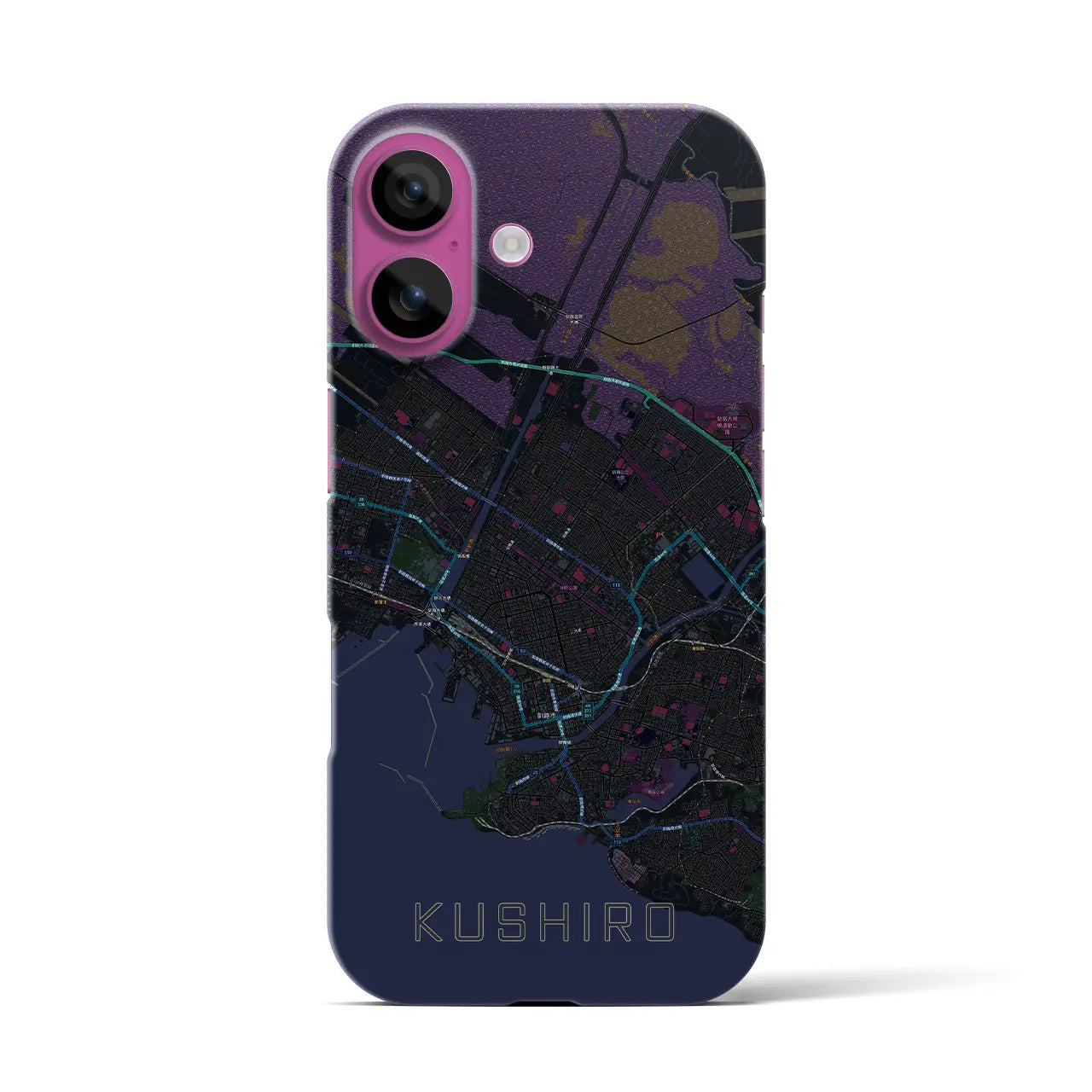 【釧路(北海道)】地図柄iPhoneケース(バックカバータイプ)