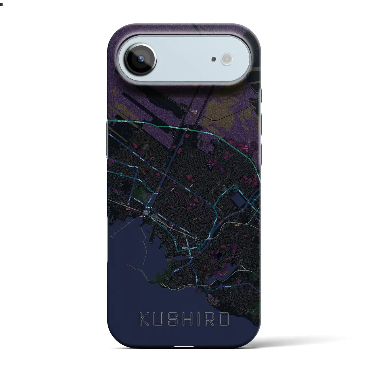 【釧路(北海道)】地図柄iPhoneケース(バックカバータイプ)