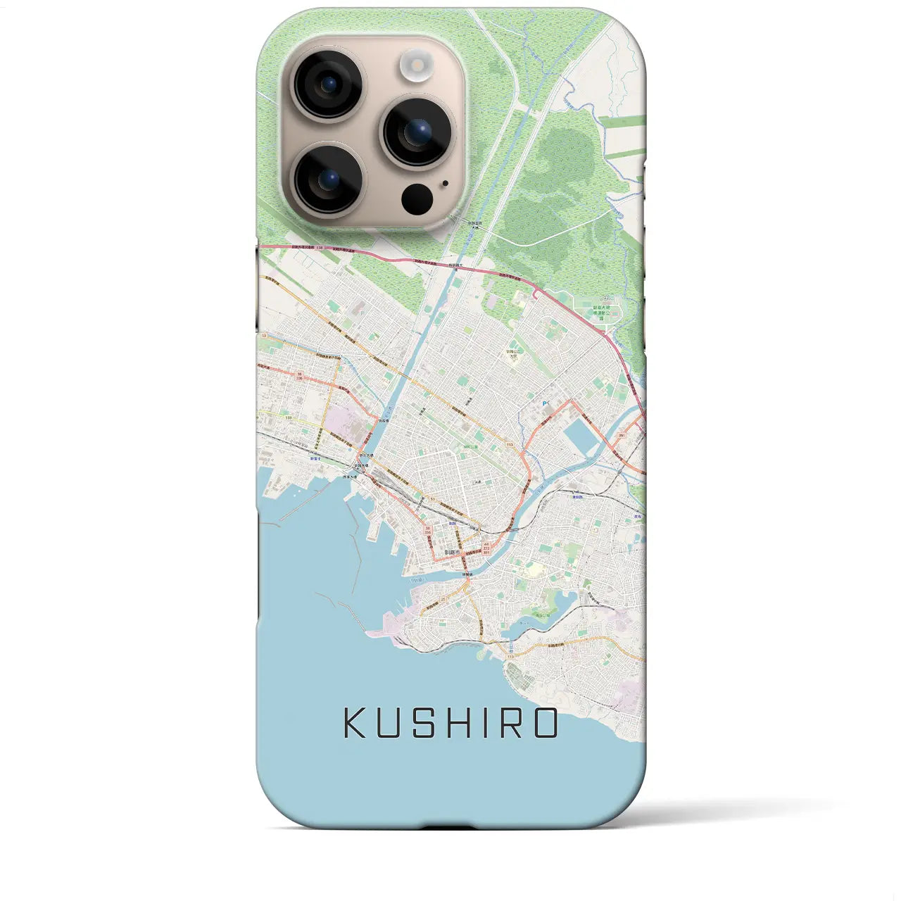 【釧路(北海道)】地図柄iPhoneケース(バックカバータイプ)