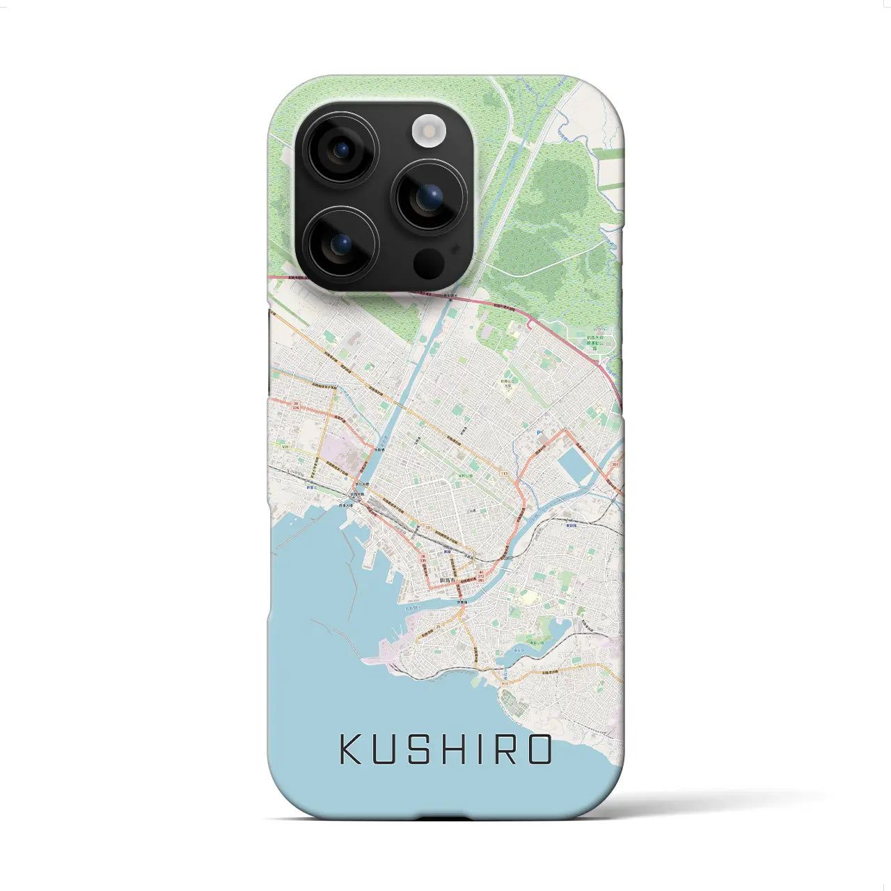 【釧路(北海道)】地図柄iPhoneケース(バックカバータイプ)