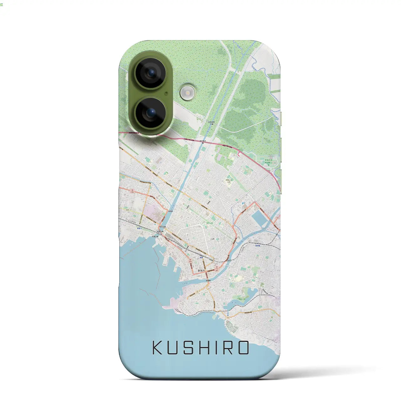 【釧路(北海道)】地図柄iPhoneケース(バックカバータイプ)