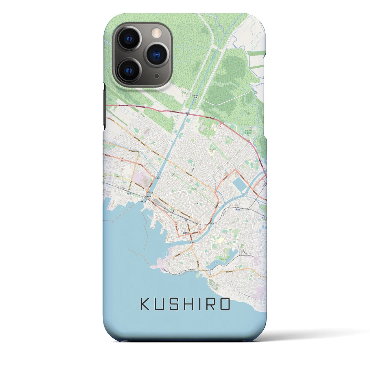 【釧路(北海道)】地図柄iPhoneケース(バックカバータイプ)