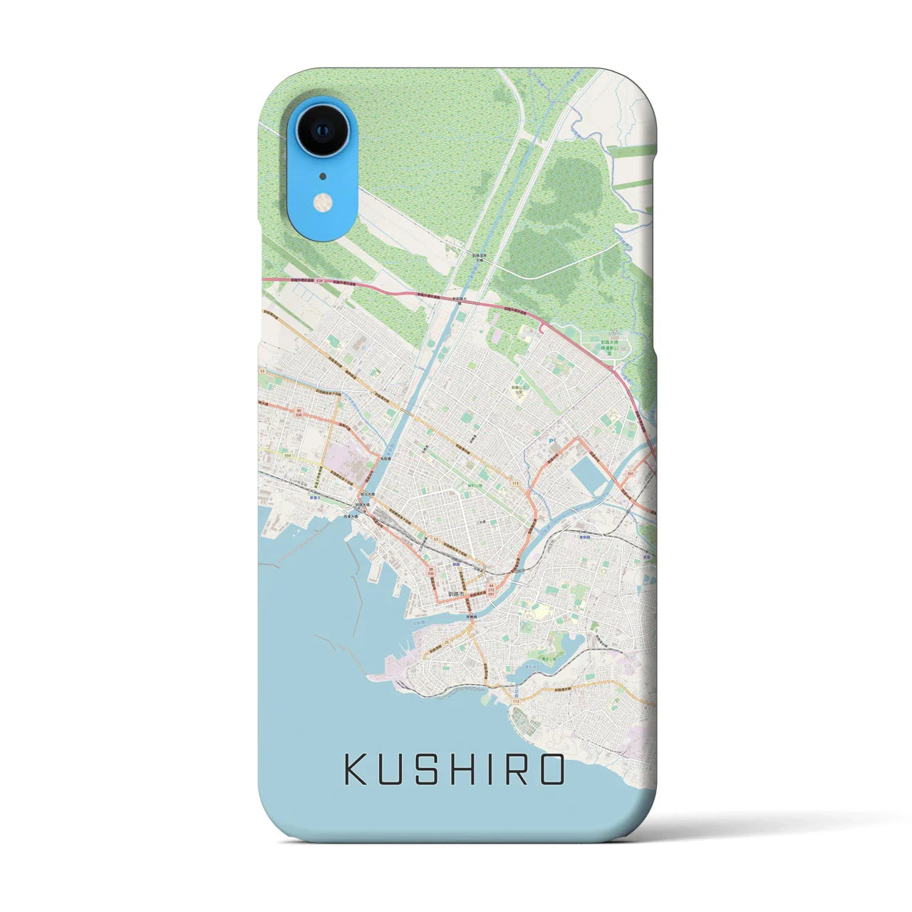 【釧路(北海道)】地図柄iPhoneケース(バックカバータイプ)