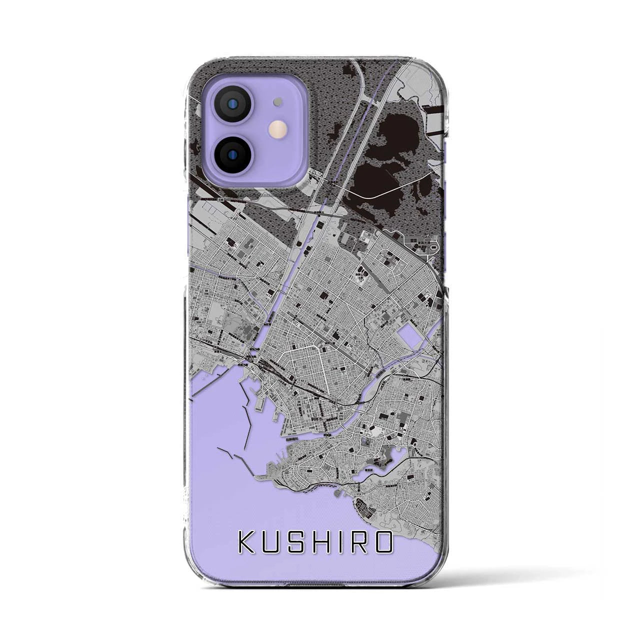 【釧路(北海道)】地図柄iPhoneケース(クリアタイプ)