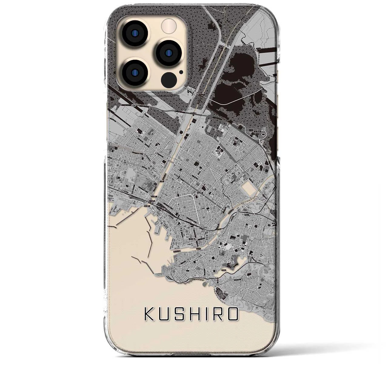 【釧路(北海道)】地図柄iPhoneケース(クリアタイプ)