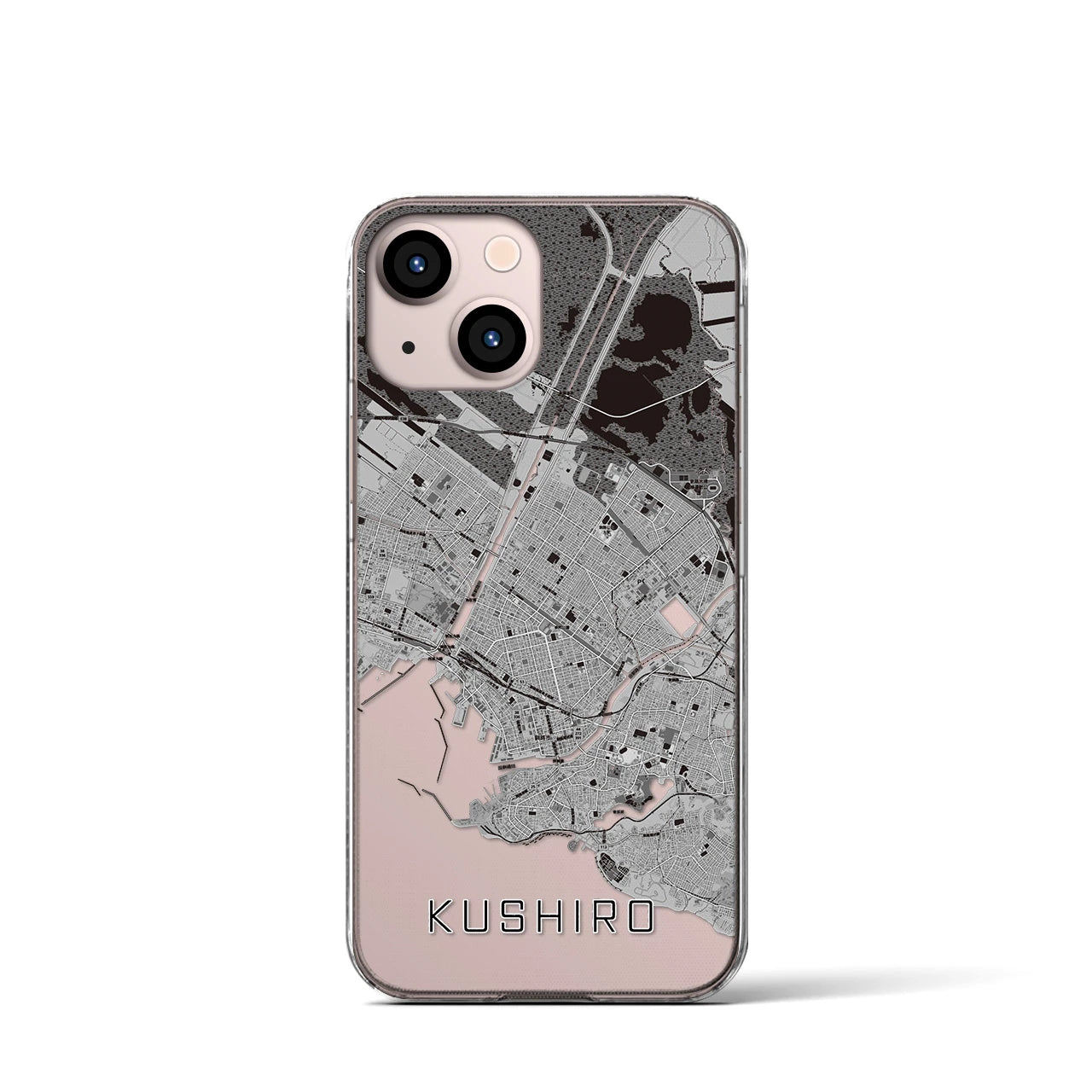 【釧路(北海道)】地図柄iPhoneケース(クリアタイプ)