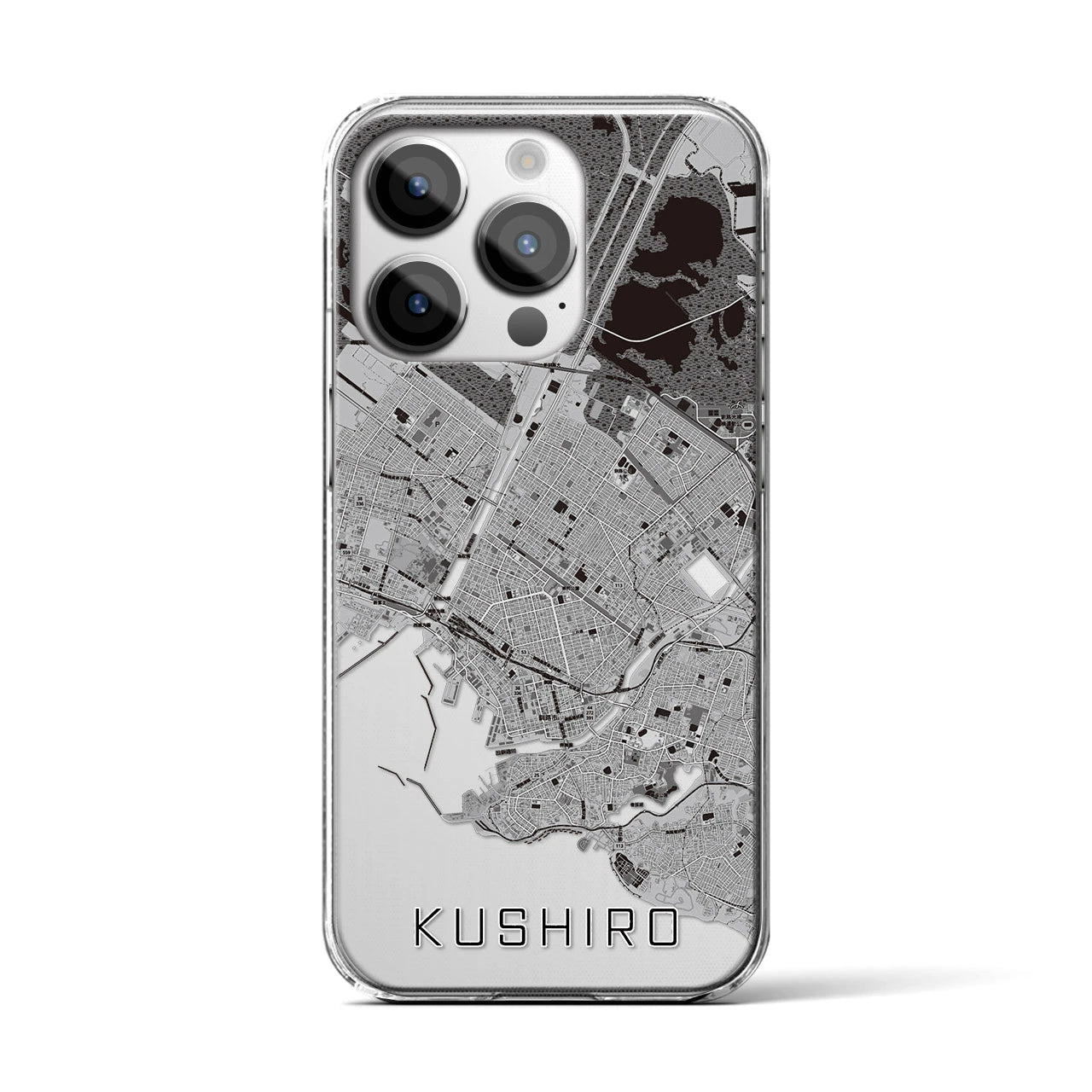 【釧路(北海道)】地図柄iPhoneケース(クリアタイプ)