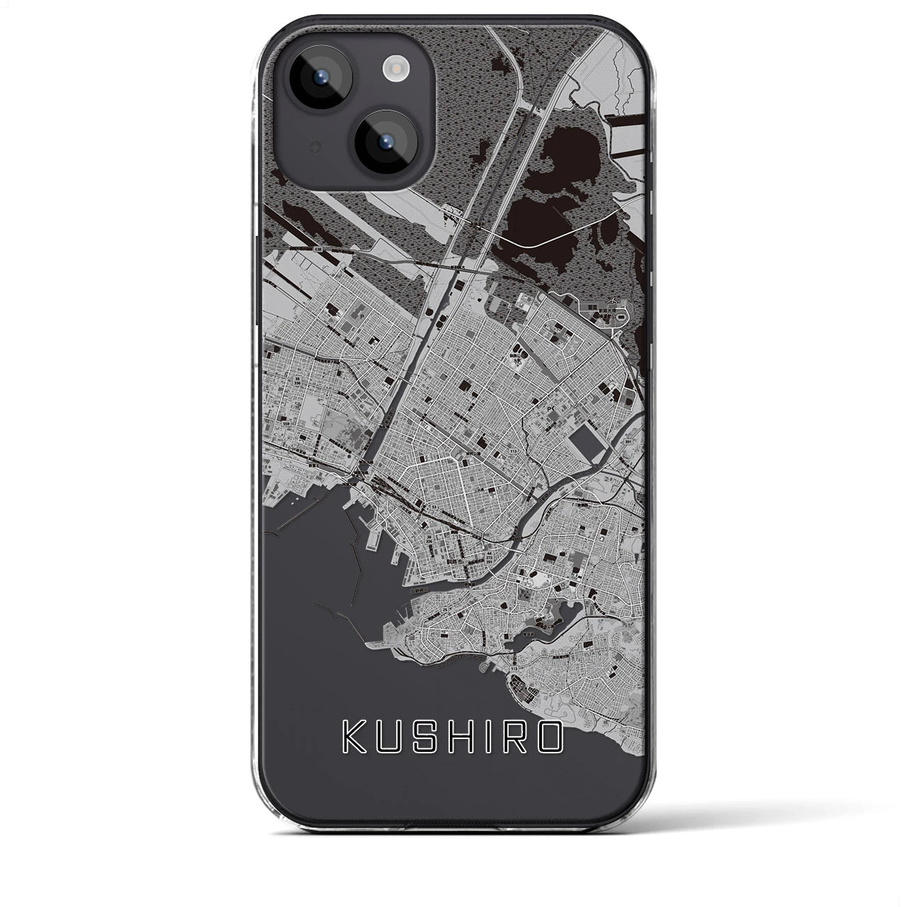 【釧路(北海道)】地図柄iPhoneケース(クリアタイプ)