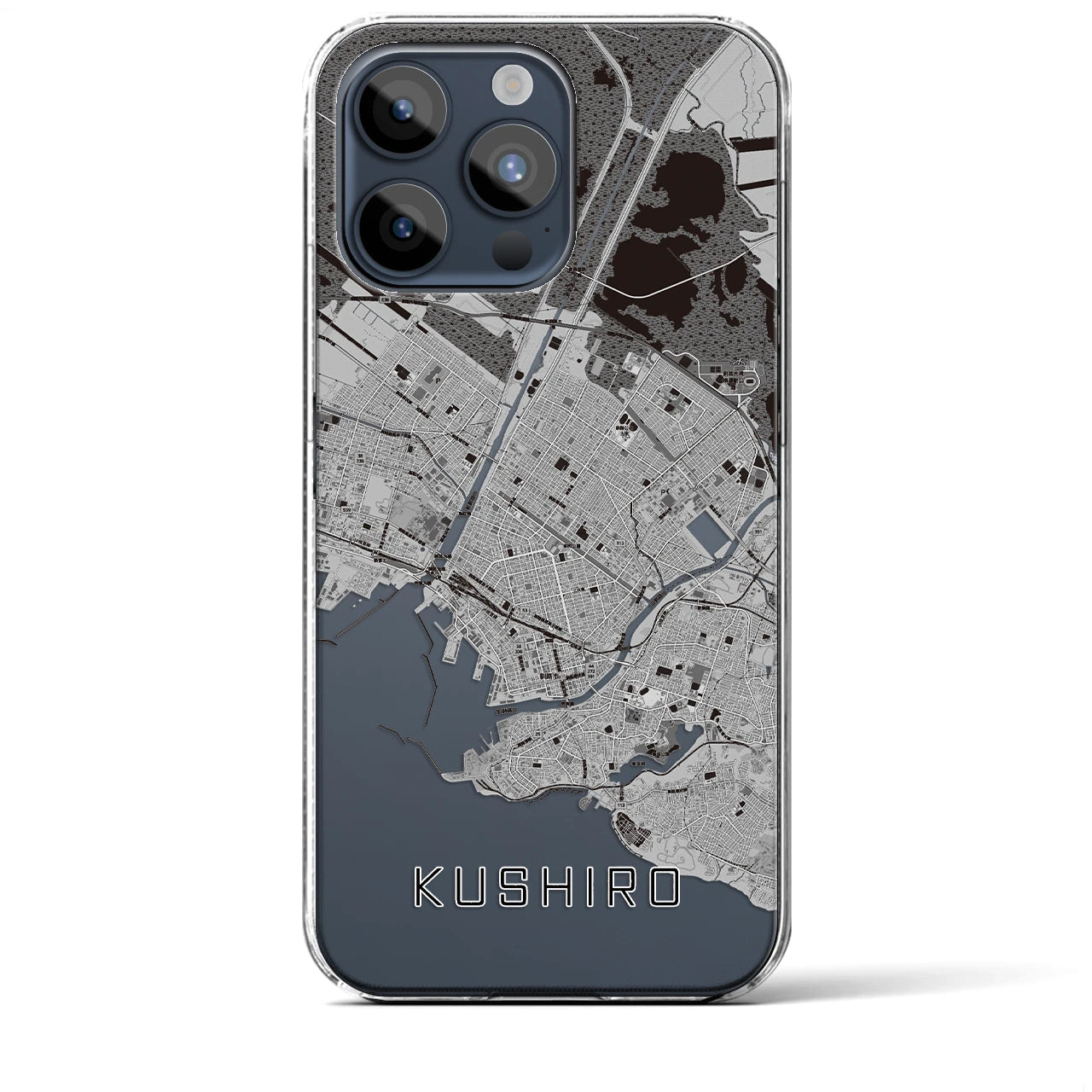 【釧路(北海道)】地図柄iPhoneケース(クリアタイプ)