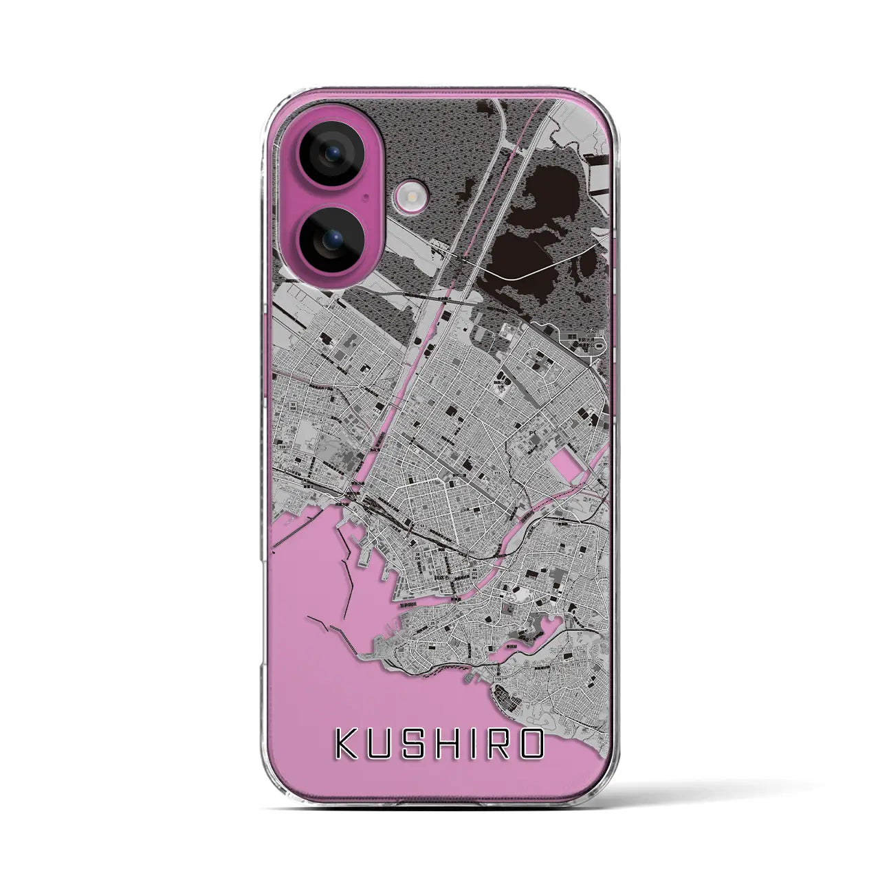 【釧路(北海道)】地図柄iPhoneケース(クリアタイプ)