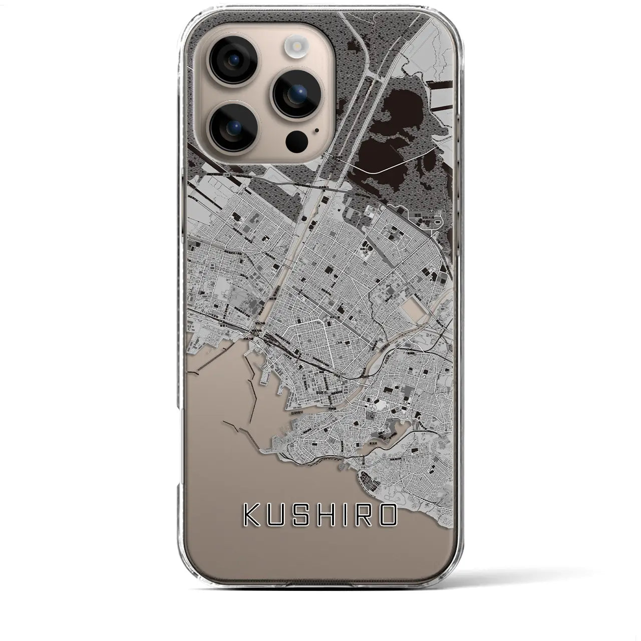 【釧路(北海道)】地図柄iPhoneケース(クリアタイプ)