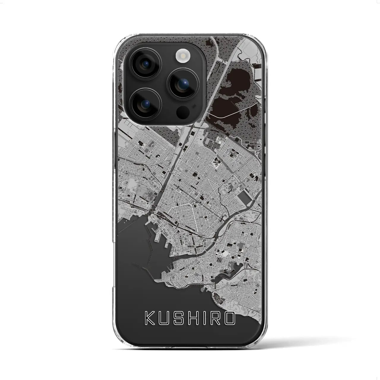 【釧路(北海道)】地図柄iPhoneケース(クリアタイプ)