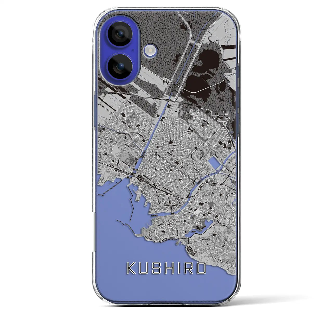 【釧路(北海道)】地図柄iPhoneケース(クリアタイプ)